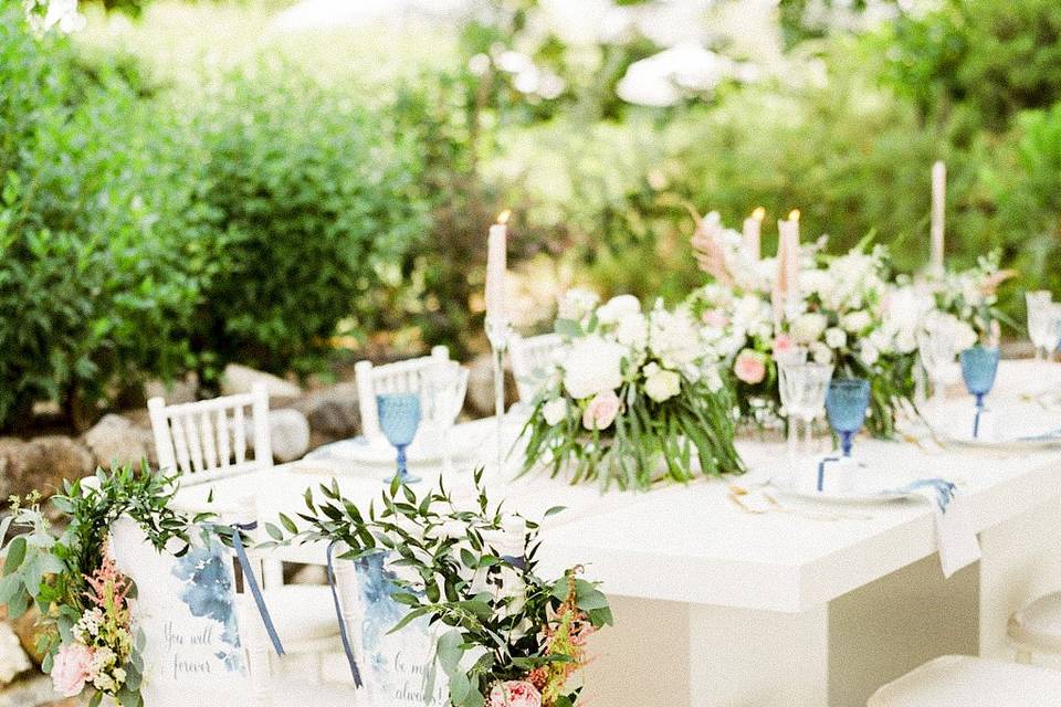 Blush and Blue Elegant Wedding