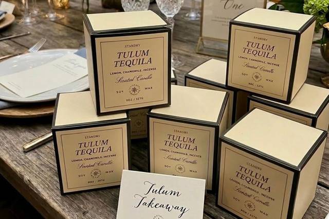 Candle wedding favor tulum
