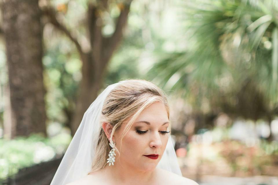 Bride in veil