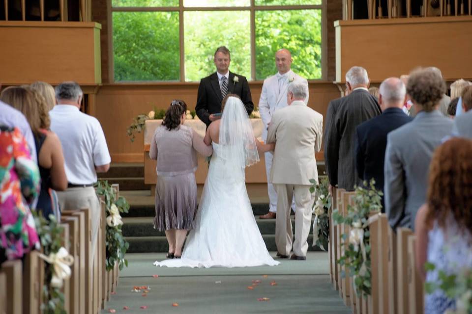 Bride with parents