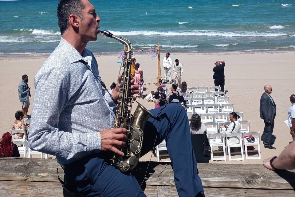 Michigan beach wedding