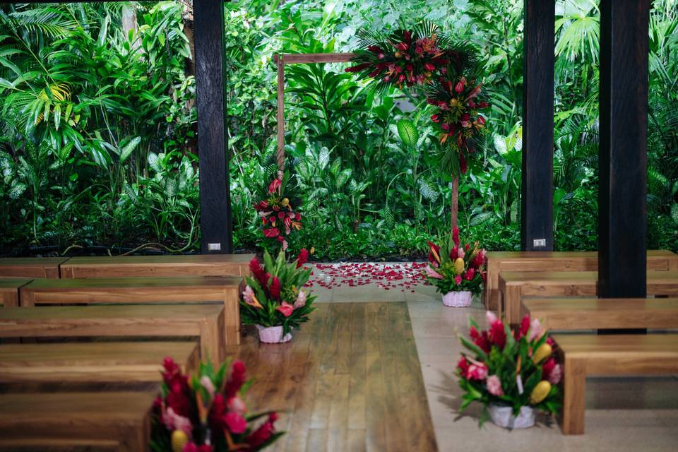 Ceremony set up at Calatea