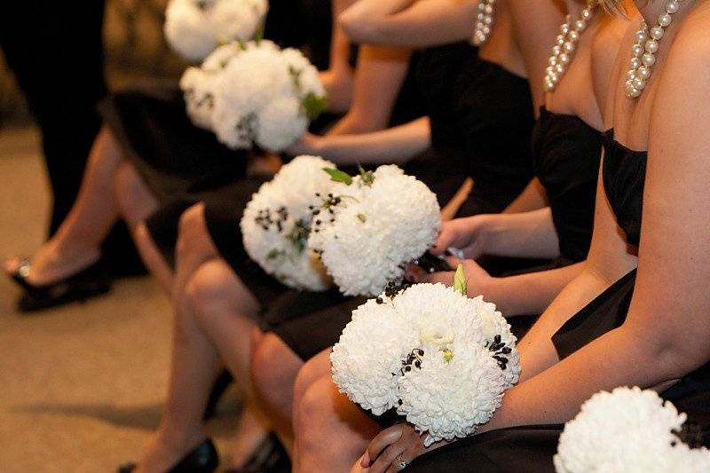 White hydrangea flowers