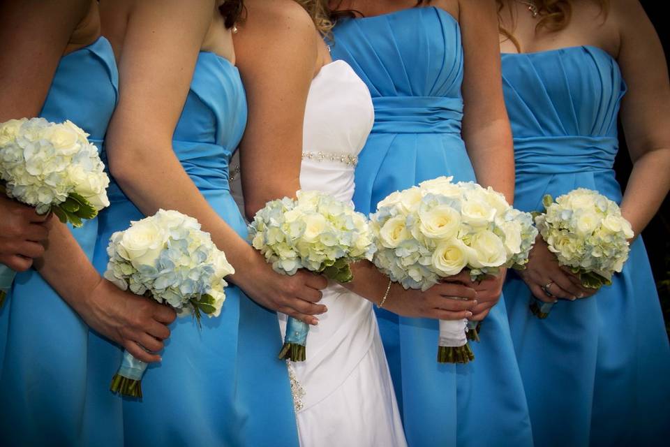 Bridesmaids' bouquets