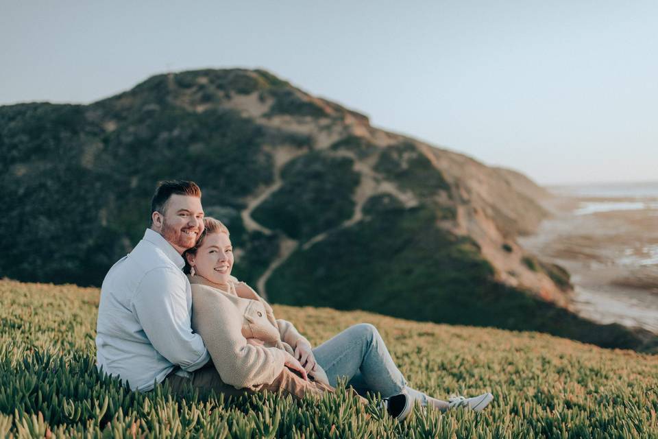 Cute engagement snuggles