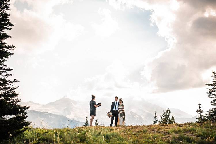 Clear skies on wedding day