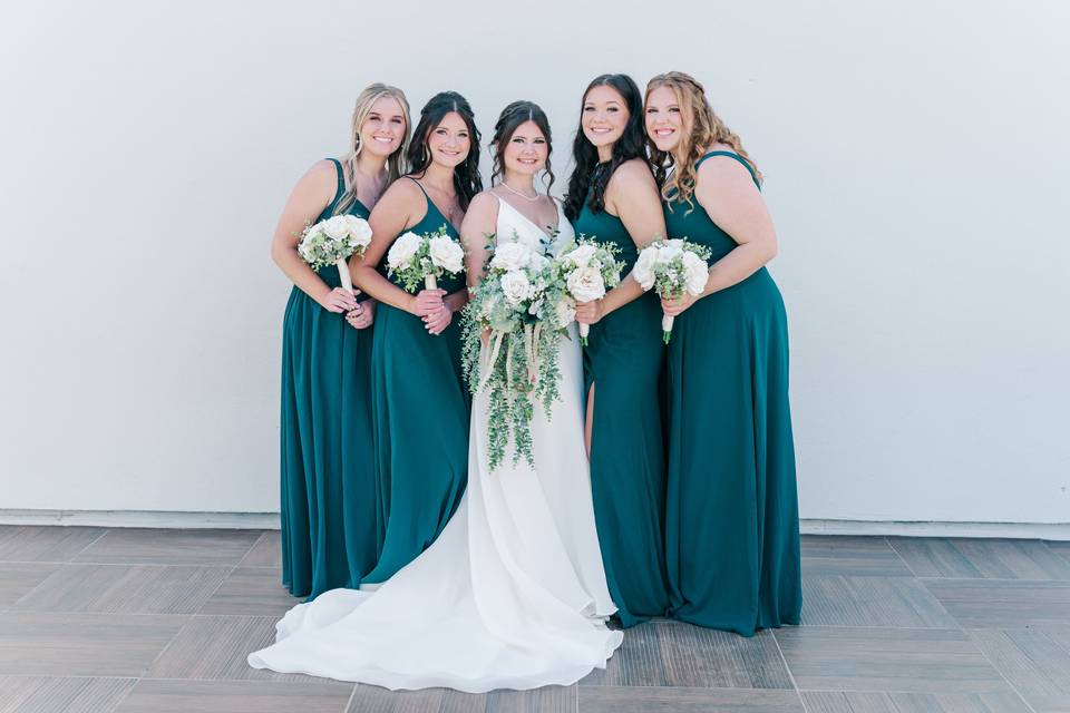 Bridesmaids on Rooftop