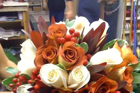 Orange themed bouquet