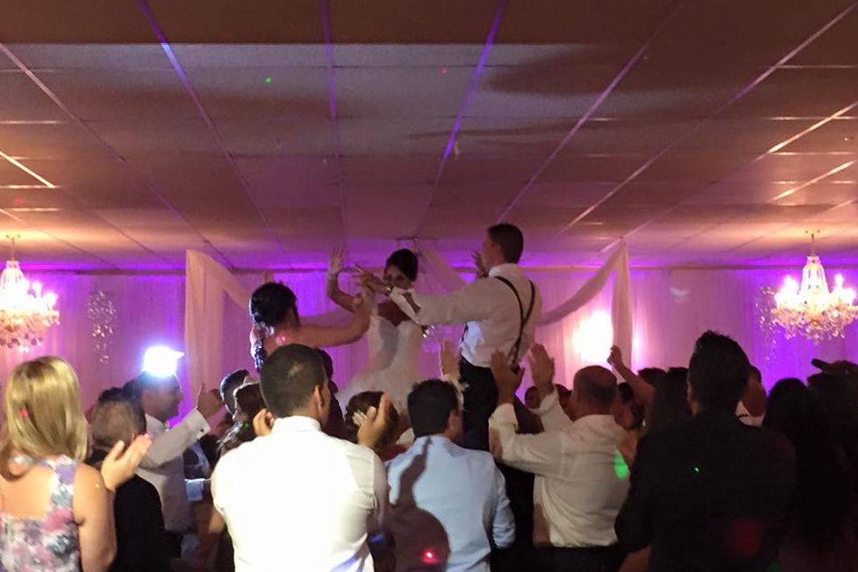 The couple and their guests