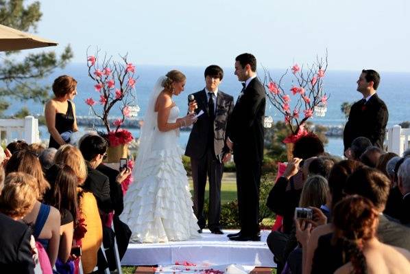 Outdoor wedding ceremony