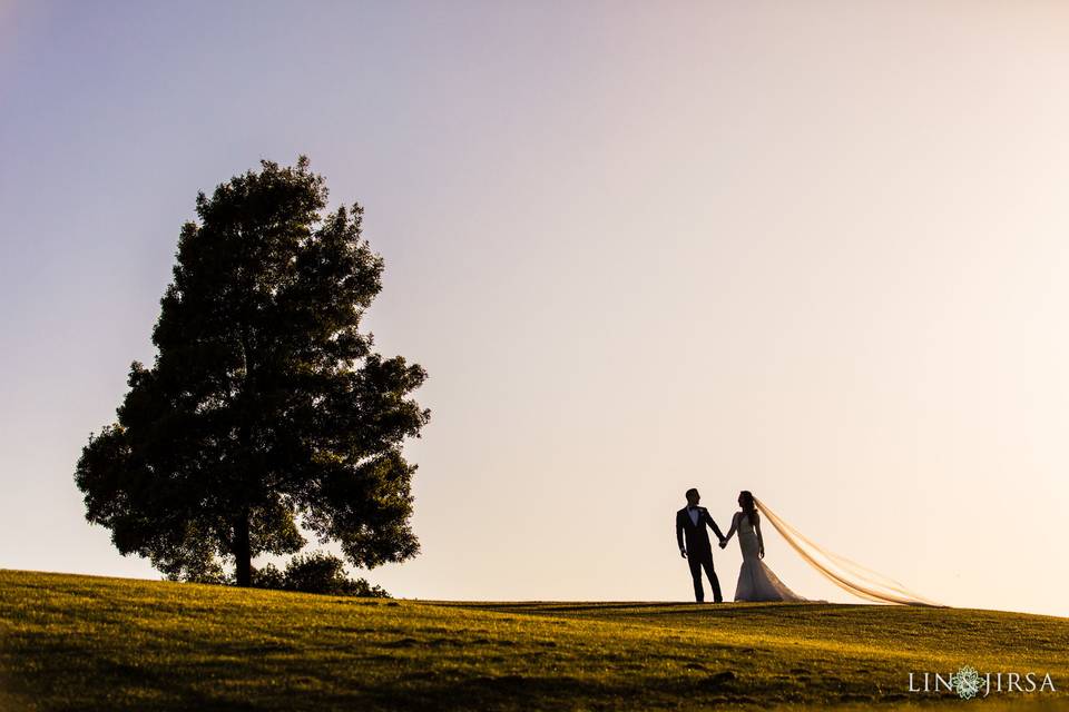 Romantic moment on the course