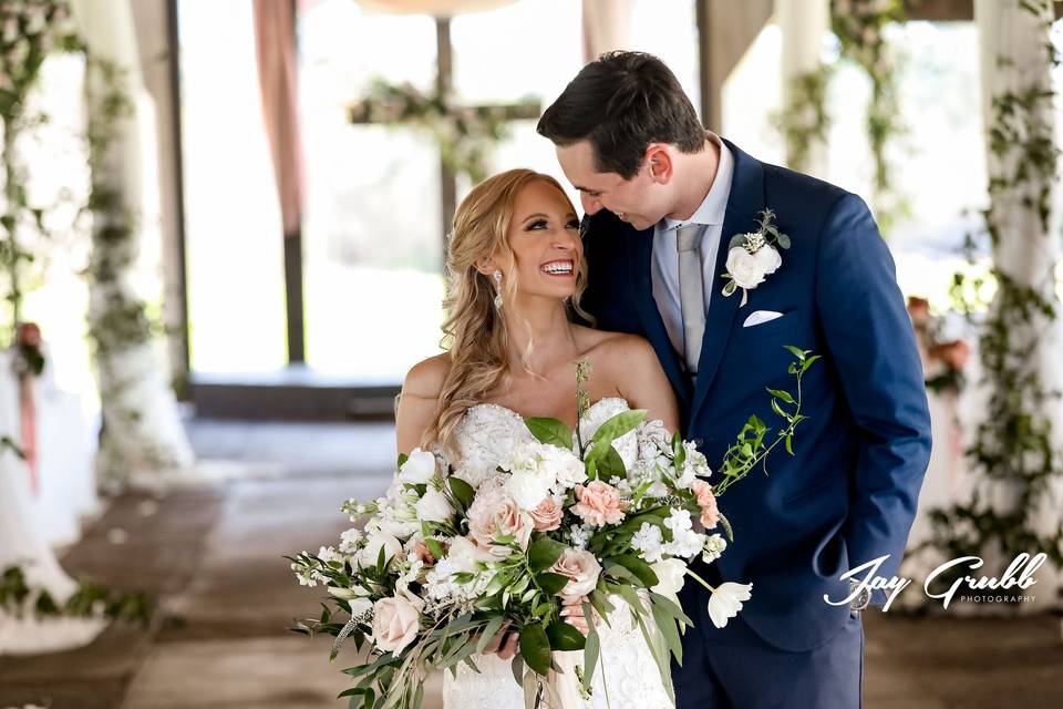 Covered outdoor ceremony