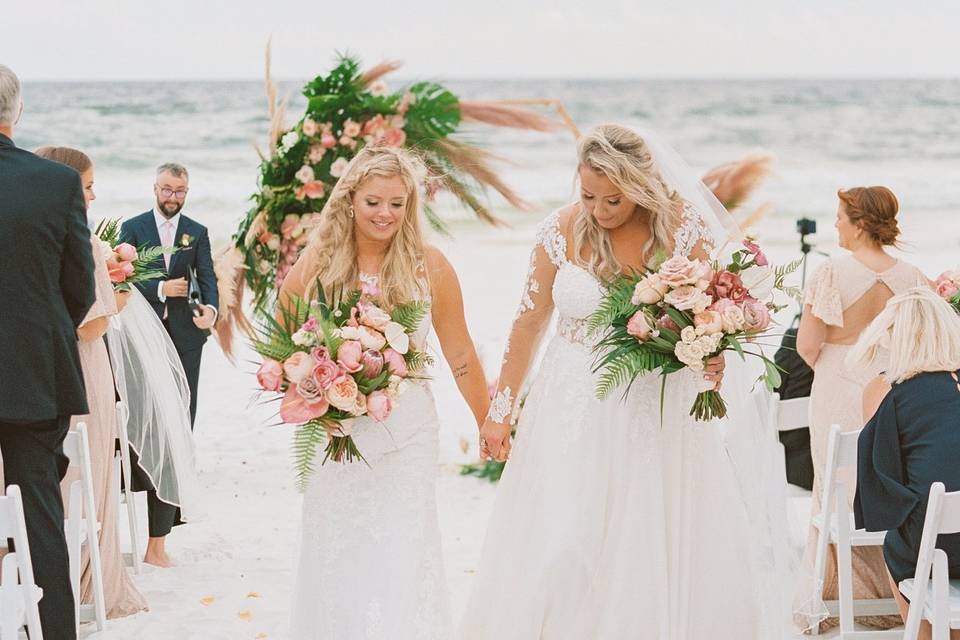 Covered outdoor ceremony