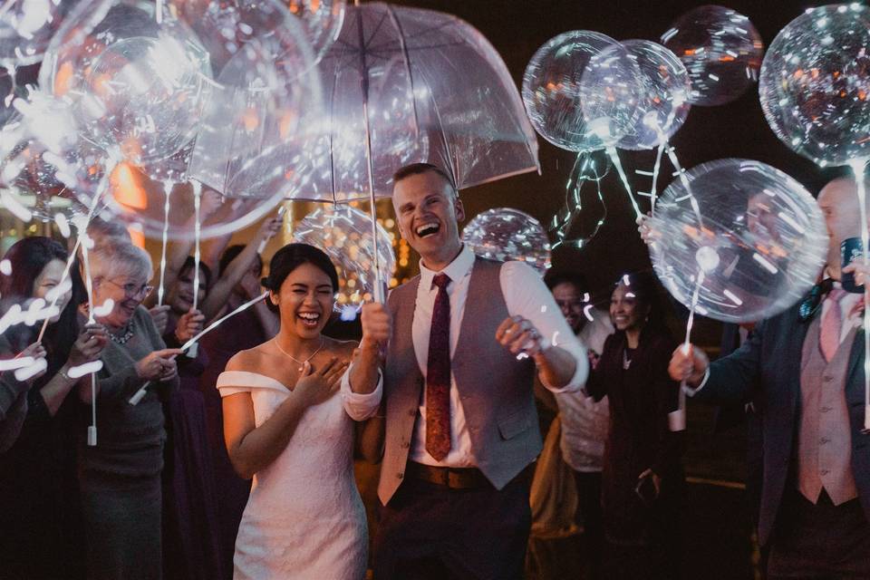 Indoor tropical beach ceremony