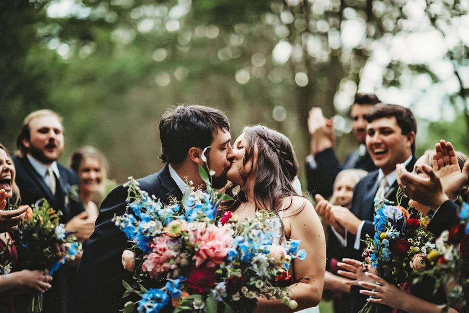 Wild flower wedding party