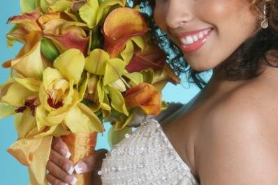 Gown: DemetriosBouquet: Celebrate Flowers