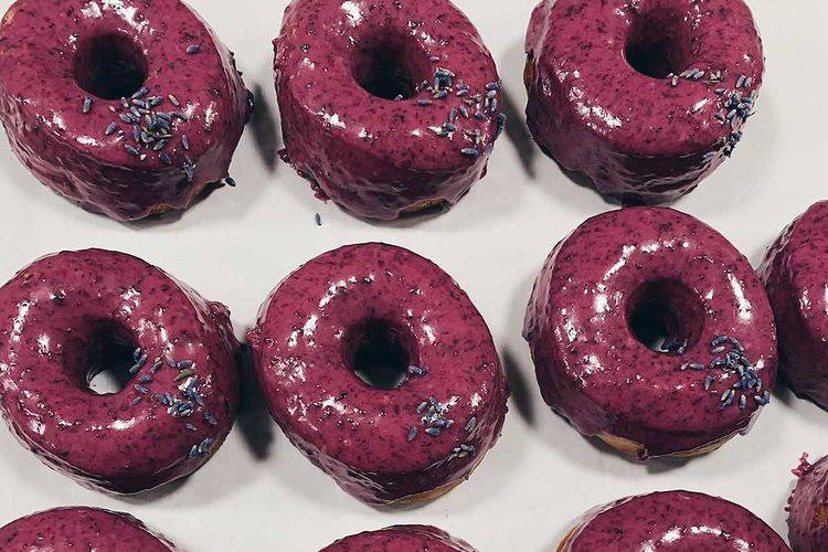 Blueberry Lavender Donuts