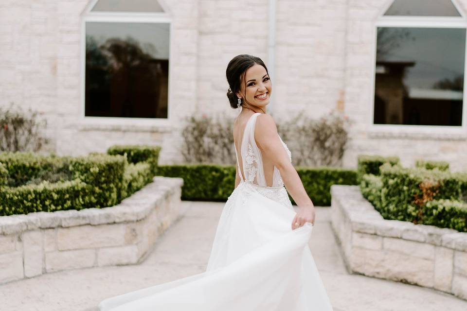 Bride in Bridal Courtyard