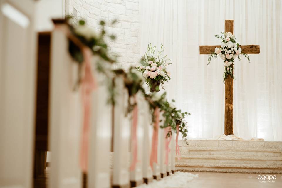 Inside Chapel w/ Florist Decor