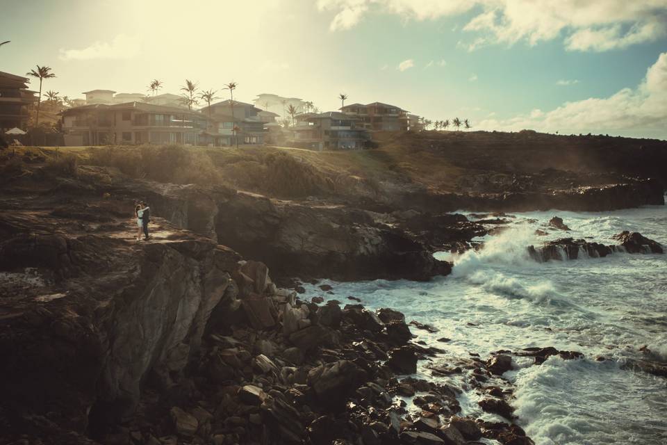 Drone Shot Maui Cliffs