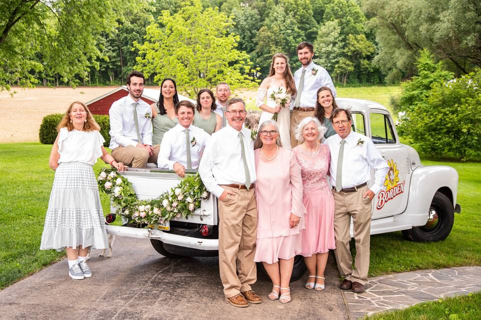 The family with the car