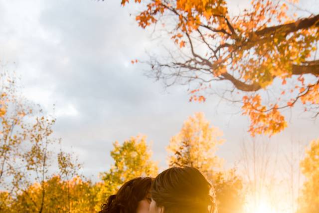 Golden hour kiss