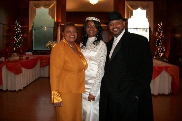 January 9, 2010 - Bride, Groom and Tina the owner of Tina's Creative Touch Wedding Planners
