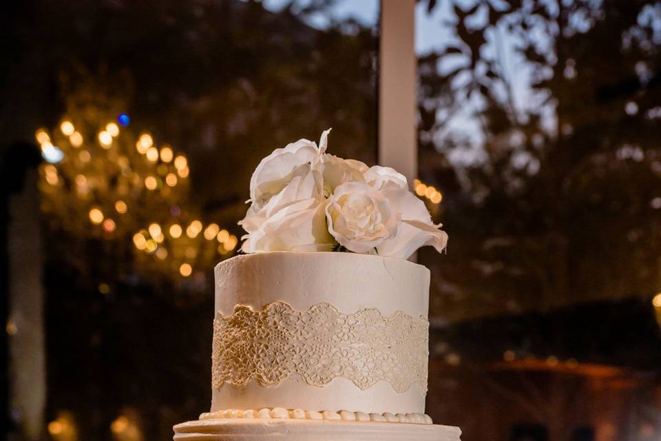 Lace and texture Cake