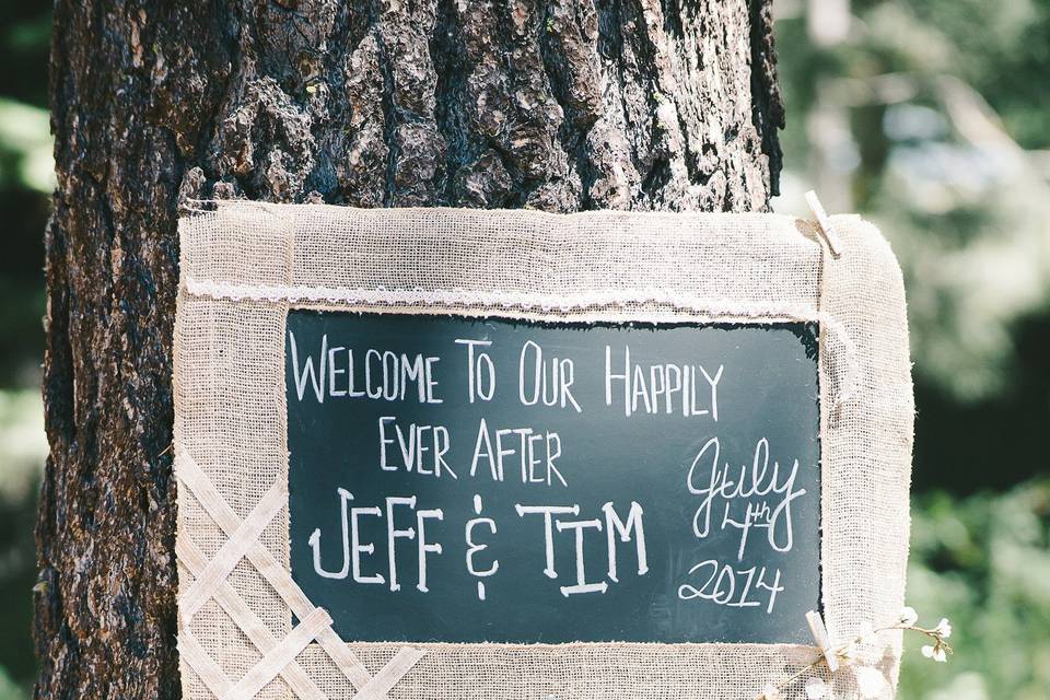 Wedding signage