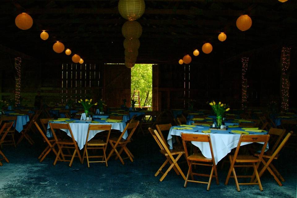 Reception hall setup