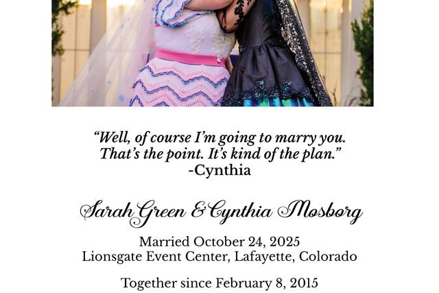 Sarah and Cynthia Back Cover