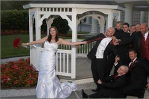 Bride with the groomsmen