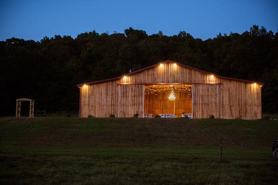 The barn at dusk
