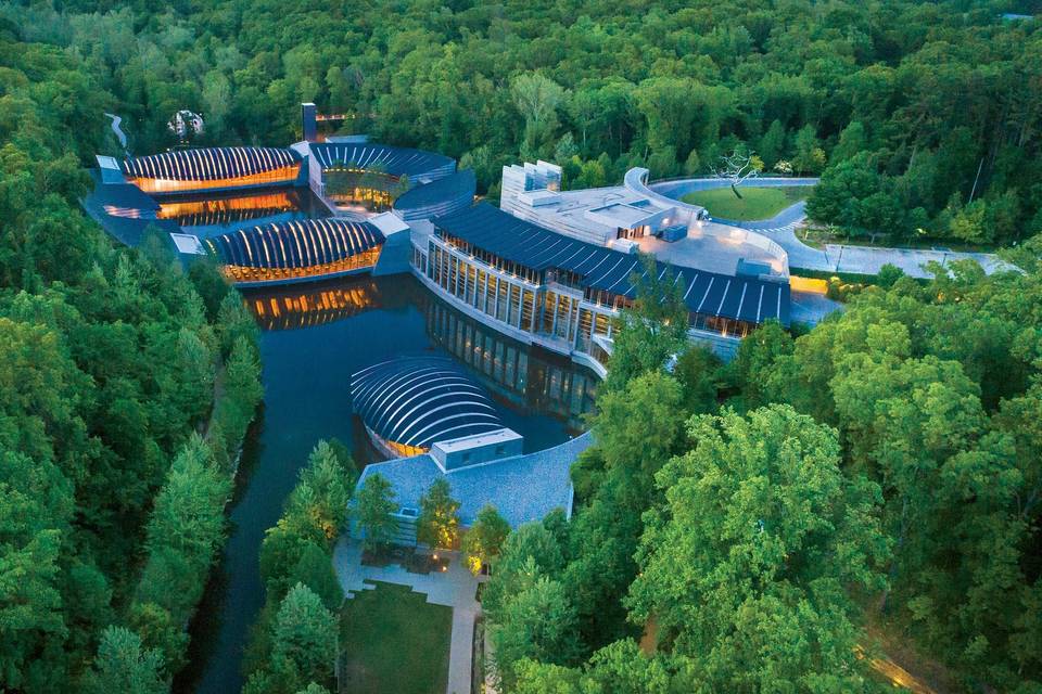 Aerial View of Crystal Bridges