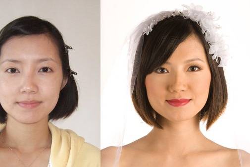 Asian Makeup, Before and After