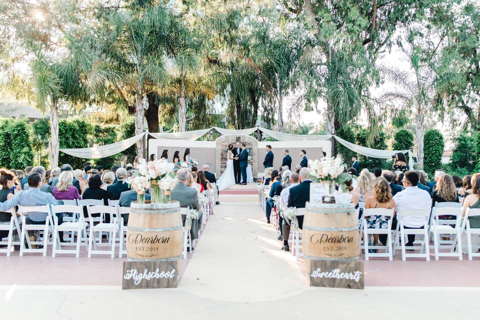 Awesome garden ceremony site