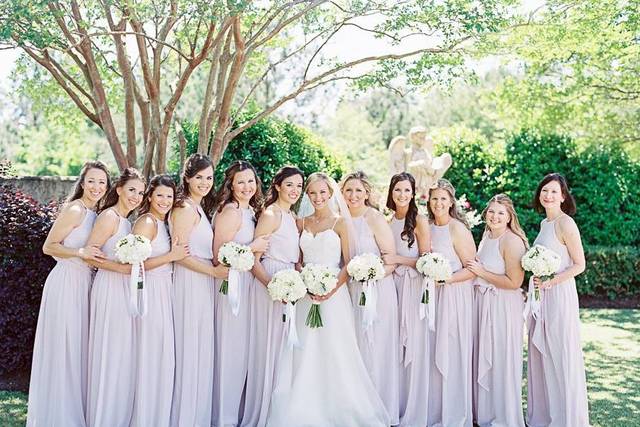 The bride with her bridesmaids