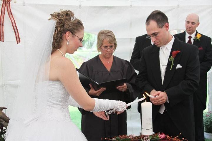 Wedding ceremony area