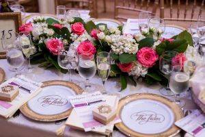 Table setting and floral decor