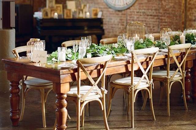 Rustic table setup