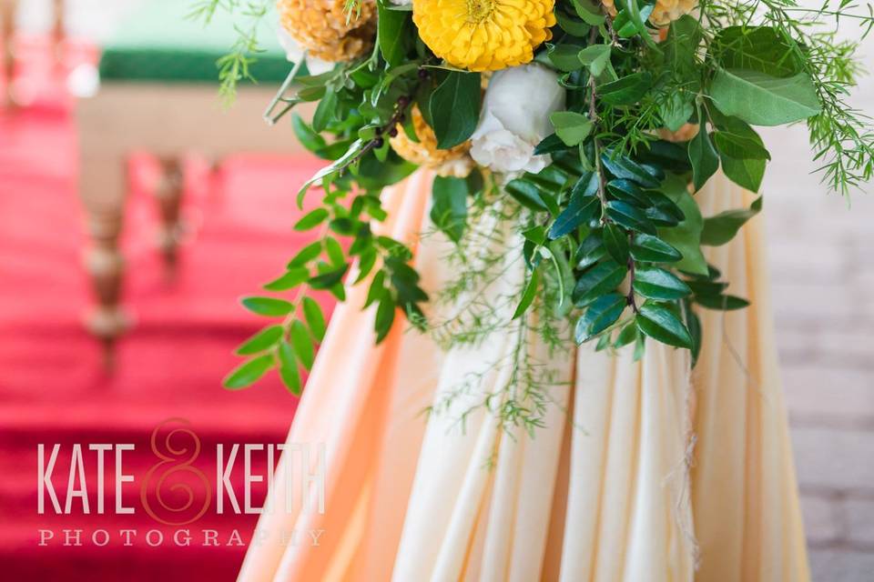 Floral aisle decor