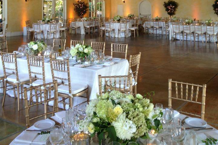 Wedding reception area