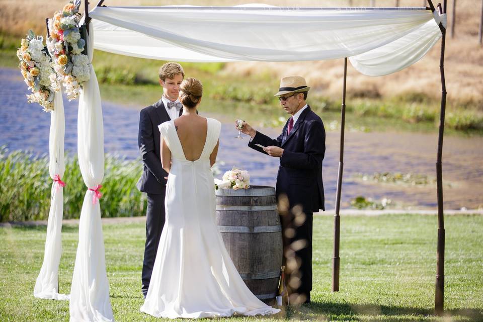 Outdoor wedding ceremony