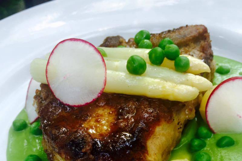 Pork Chop, Pea Puree