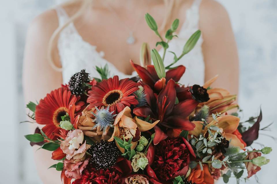 Fall bridal bouquet