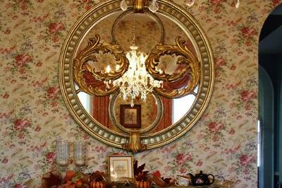 24 ft spiral staircase leading to the look out tower for your first meal together!