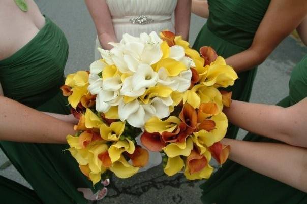 White rose bouquet