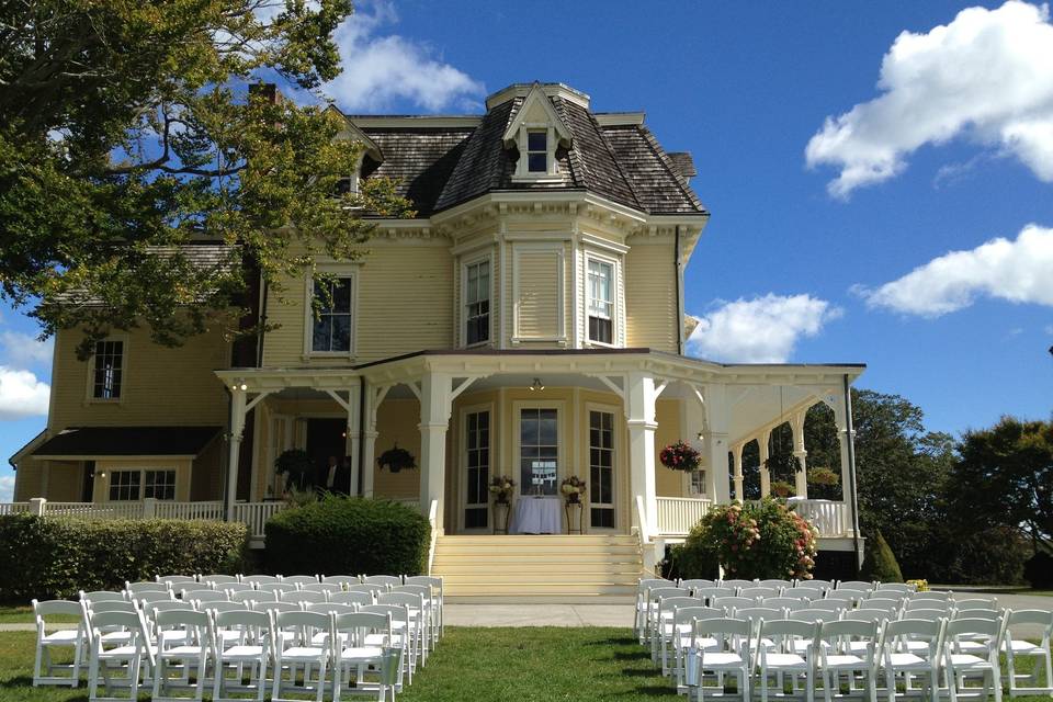 Ceremony at Eisenhower House in Newport, RI