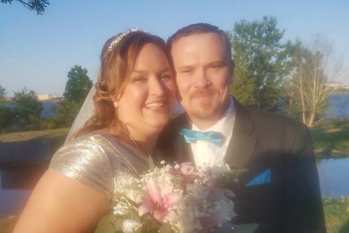 Denise and Gabriel after their ceremony