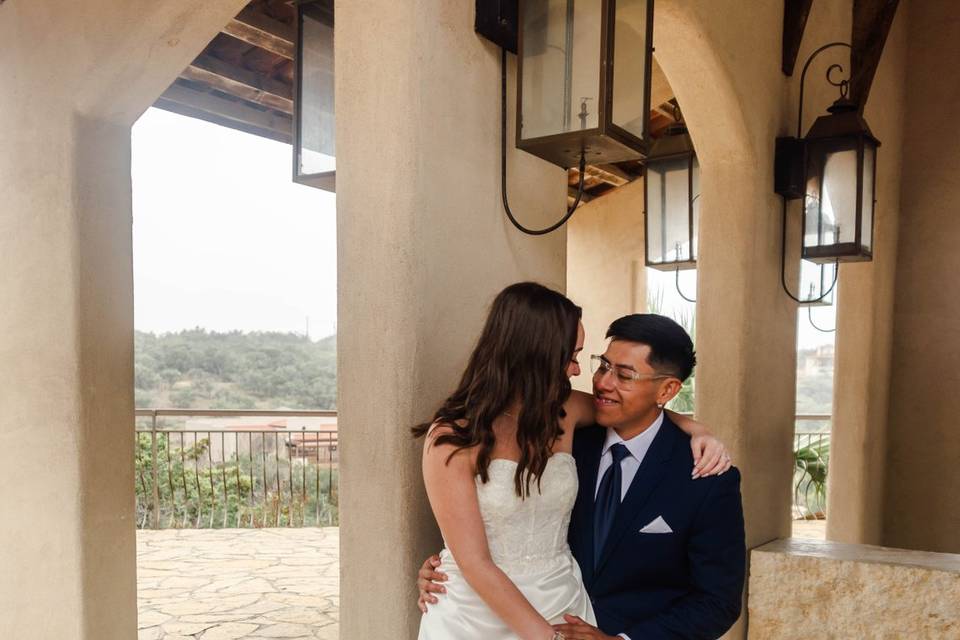 Couple sitting together
